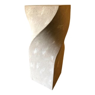 Sculpted Faux Stone Display Pedestal C.1990s For Sale