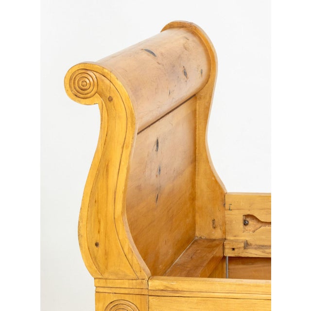 English English Pine Sleigh Bed Frame For Sale - Image 3 of 10