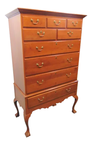 Mid 20th Century Custom Chippendale Cherry Highboy
