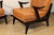 Vintage Armchair in Black Wood and Caramel Leather, 1950s For Sale - Image 9 of 18
