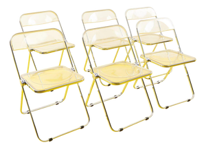 Plia Chairs by Anonima Castelli, Set of 6