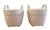 Pair of fine bone porcelain cachepot by Tiffany. In the shape of Nantucket style baskets. Great potted with orchids,...