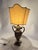 Antique Brass Table Lamp with Silk Shade, 1890s For Sale - Image 17 of 18