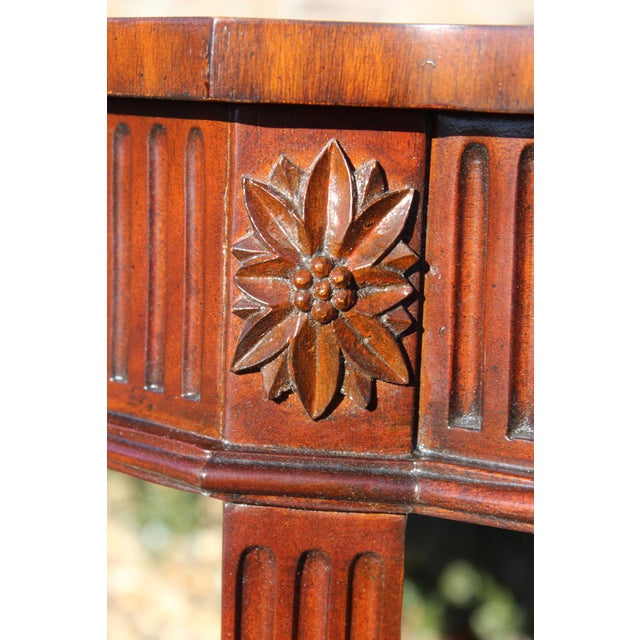 Maitland-Smith Mahogany Console With an Embossed Leather Top For Sale - Image 6 of 18