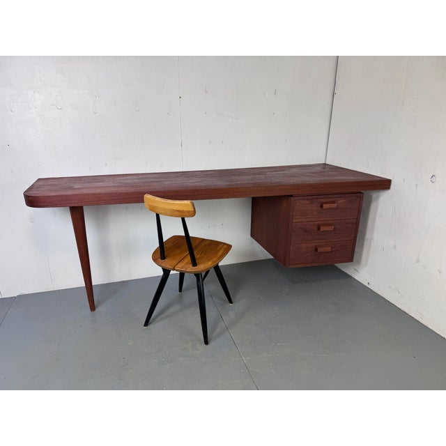 Mid-Century Modernist Danish Teak Desk by George Nakashima, 1950s For Sale - Image 12 of 15
