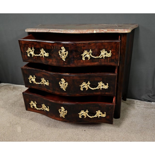 Louis XIV Marquetry Chest of Drawers, 1700s For Sale - Image 4 of 18