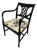 Pyne Hollyhock Chintz Black Neoclassical Armchair For Sale