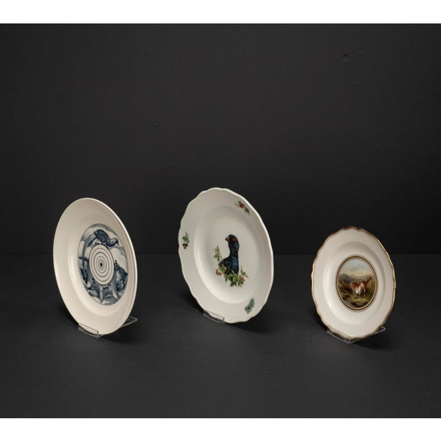 Early 21st Century Vintage Hand-Painted Porcelain Plates with Animal Motifs from Meissen, 2010s, Set of 3 For Sale - Image 5 of 12