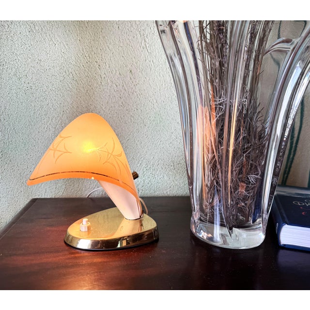 Austrian Brass and Hand-Painted Glass Table Lamps by Rupert Nikoll, 1950s, Set of 2 For Sale - Image 14 of 17