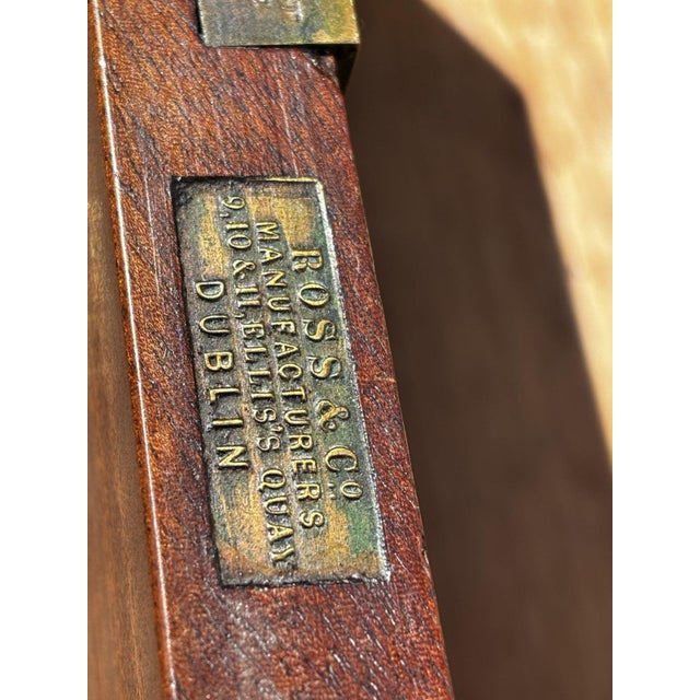 Antique Brass-Bound Mahogany Campaign Chest from Ross & Co, Dublin For Sale - Image 9 of 18