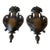 Pair of Monumental Neoclassical Carved Wood Urn Wall Plaques, 19th Century For Sale