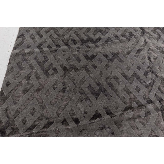 Abstract Geometric Modern Silk Tibetan Rug by Doris Leslie Blau Size: 8'0" × 10'0" (243 × 304 cm) This striking...