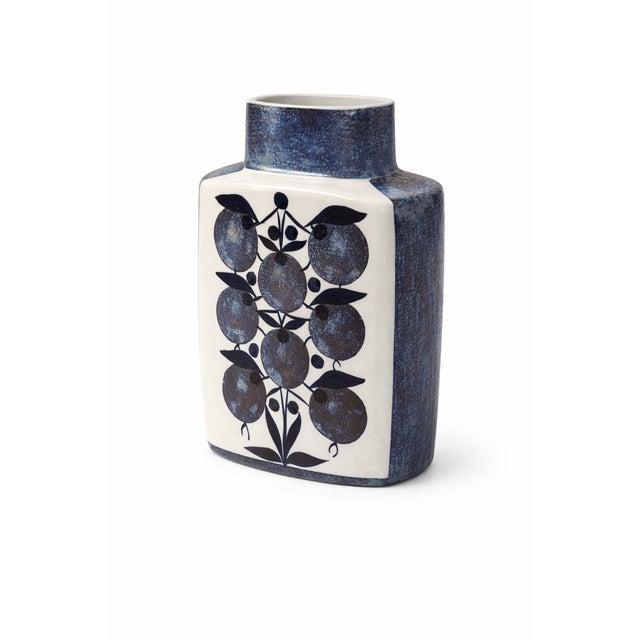 Ceramic Mid-Century Modern Danish Blue Ceramic Vase with 3721/441 Pattern from Royal Copenhagen, 1960 For Sale - Image 7 of 7