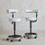 Pair of Italian White Vinyl Adjustable Stools, 1960s For Sale - Image 4 of 11