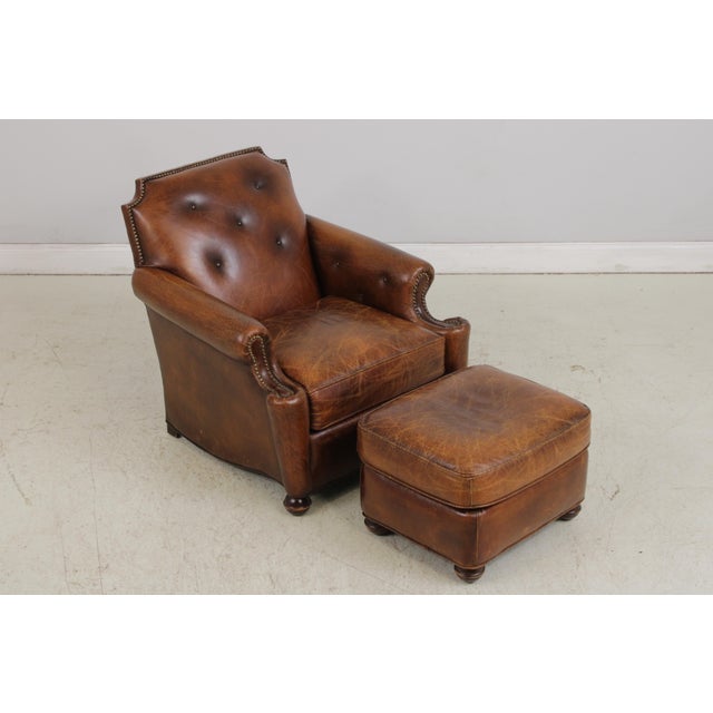 Age: Approx: 20 Years Old Details: Nice Turned Legs Tufted Back ‘Aged’ Cracked Leather High Quality Brown Leather Tack...