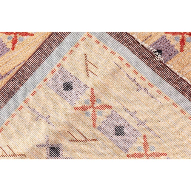 Tan Swedish Pile Rug For Sale - Image 8 of 8