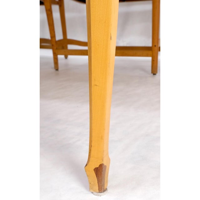 Late 20th Century Solid Curly Maple Table 6 Chairs Bench Hand Made Jointly Studio Dining Set For Sale - Image 18 of 18