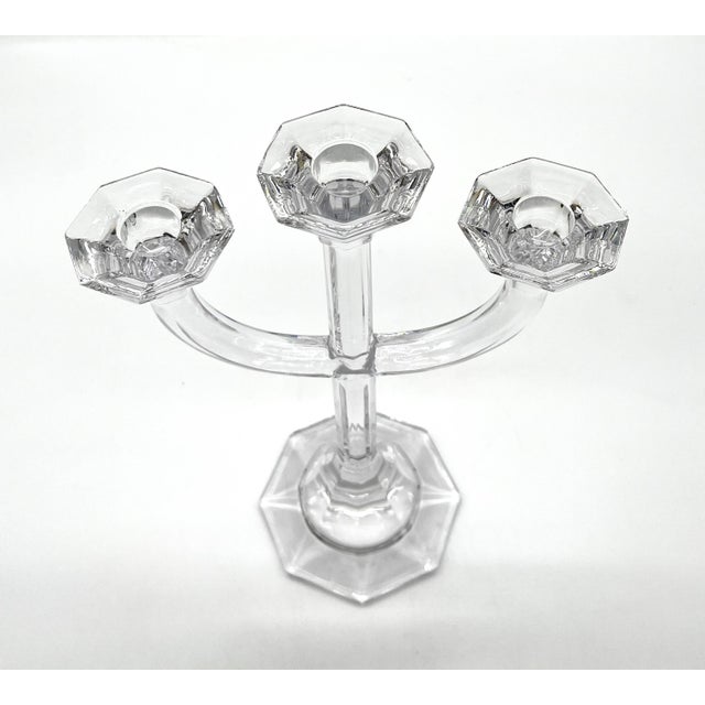 1970s Vintage Three-Light Crystal Candelabra from Villeroy & Boch, 1970s For Sale - Image 5 of 18