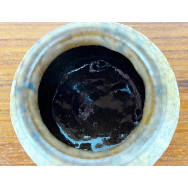 Beige Small Mid-Century German Studio Pottery Vase by Walter Stürmer, 1960s For Sale - Image 8 of 12