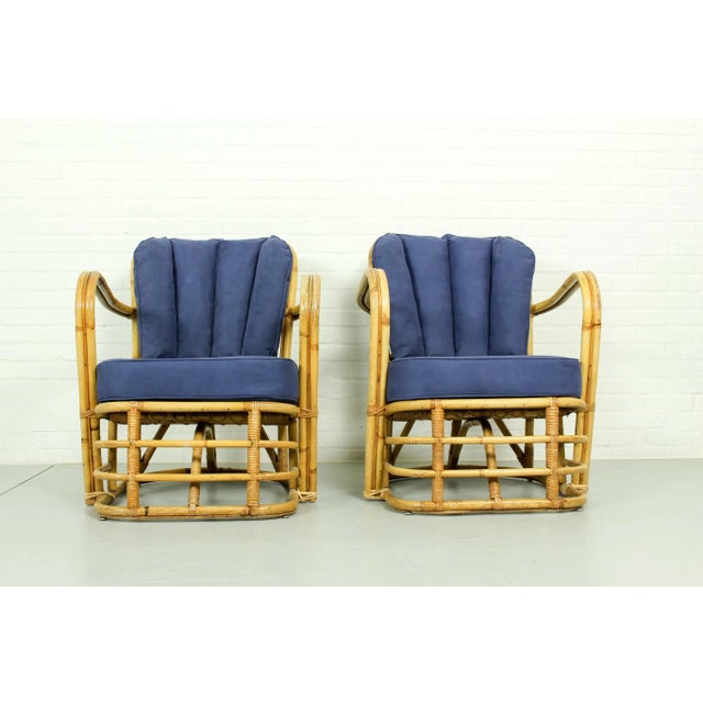 Rattan Living Room Set, 1950s, Set of 3 For Sale - Image 9 of 18