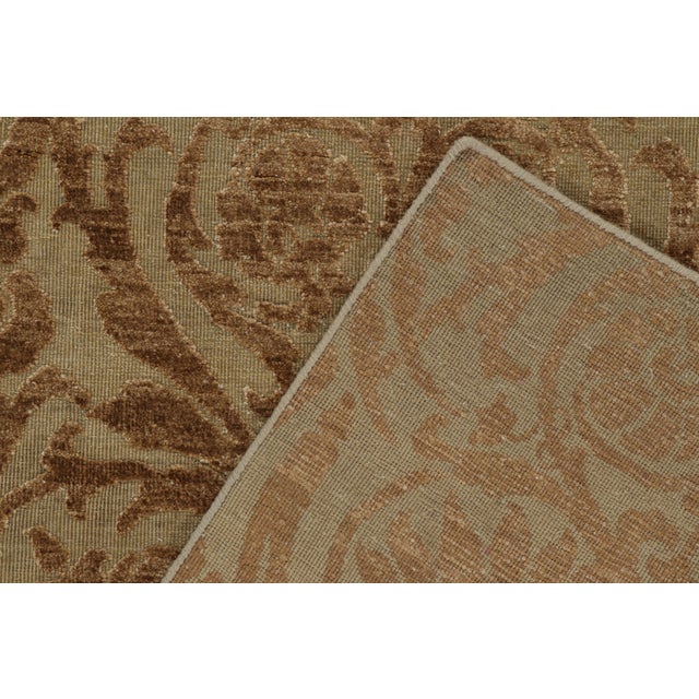 Textile 2010s Rug & Kilim’s European Style Runner in Beige With Brown Floral Patterns For Sale - Image 7 of 7
