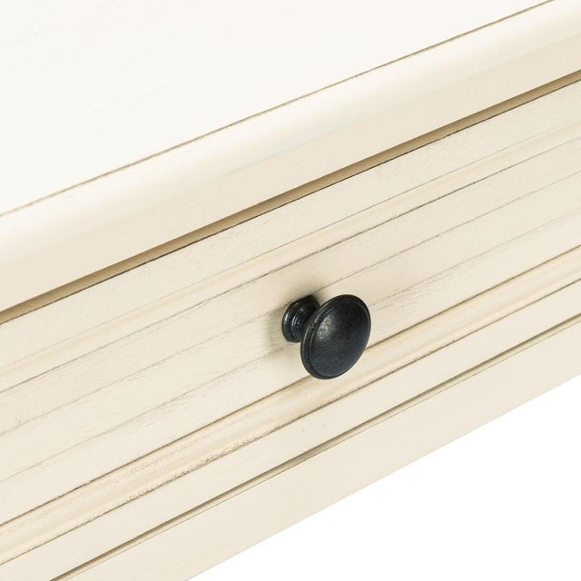 Tate 1 Drawer Accent Table in Distressed / White For Sale In Philadelphia - Image 6 of 11
