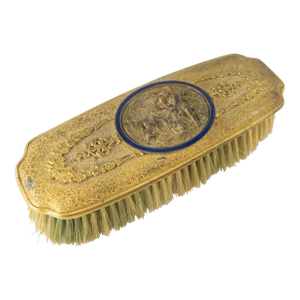 French Gilt Bronze and Champleve Enamel Brush