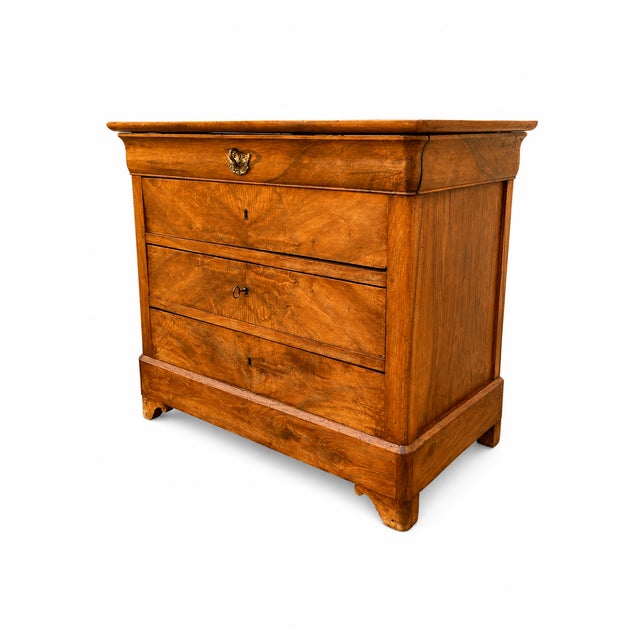 19th Century Louis Philippe Walnut Chest of Drawers, 1890s For Sale - Image 3 of 10