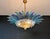 Mid-Century Modern Murano Chandelier Ceiling Light Original Palmette, Blue and Turquoise For Sale - Image 3 of 8
