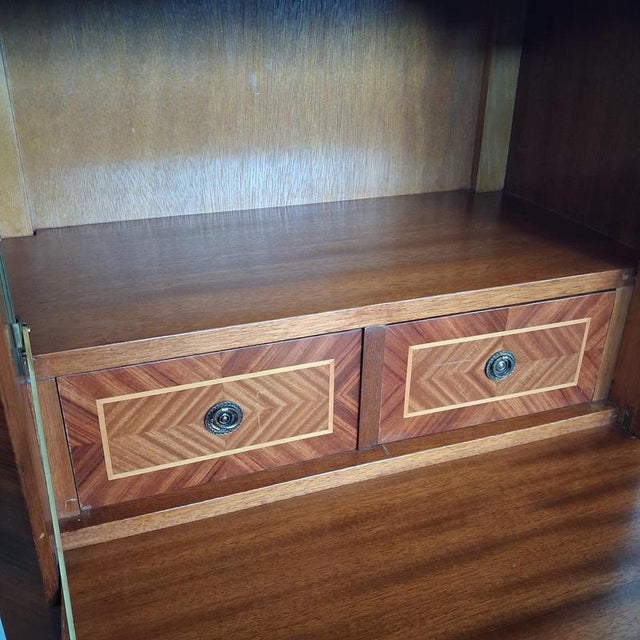 Louis Philippe Style Rosewood Veneer Secretaire with Marble Top, France For Sale - Image 4 of 17