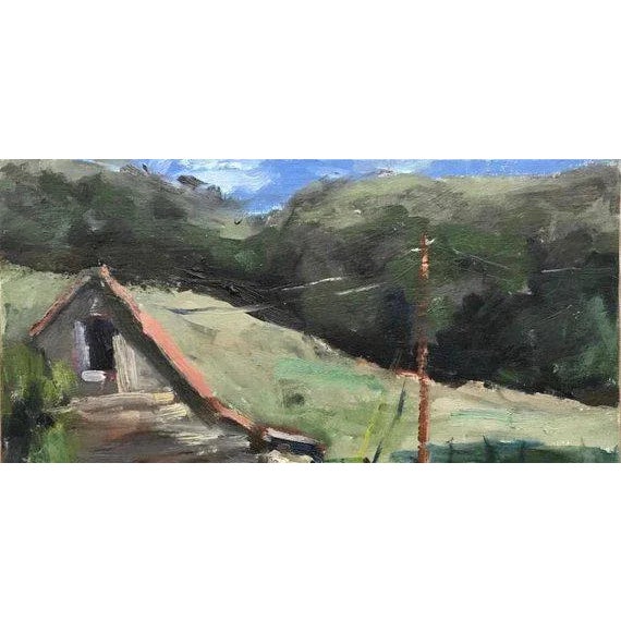 Wood Rose Barn, Contemporary Impressionist in Oil For Sale - Image 7 of 9