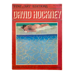 David Hockney Vintage 1977 First Edition Pop Art Offset Lithograph Print Large Portfolio Book