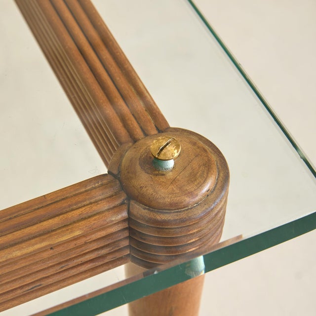 Italian Fluted Wood Coffee Table in the Manner of Pier Luigi Colli, 1950s For Sale In Chicago - Image 6 of 9