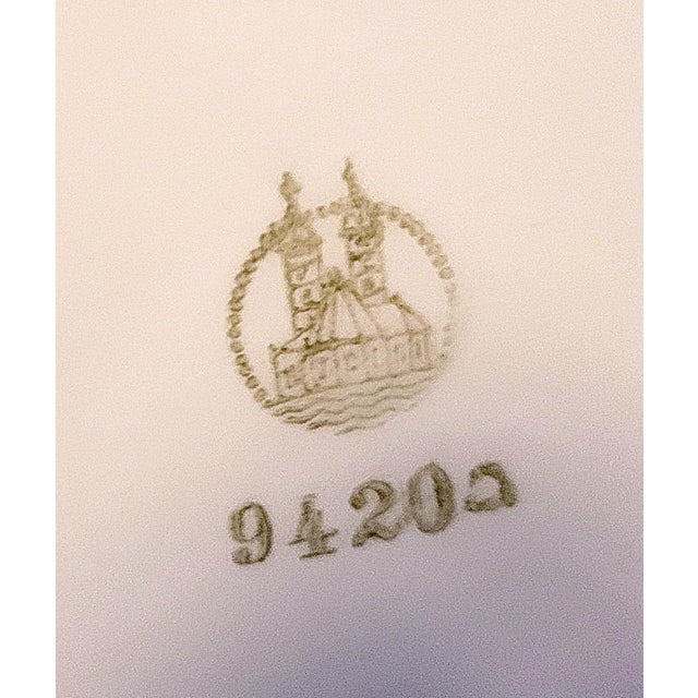 Metal Antique Danish Art Nouveau Porcelain Serving Tray from Bing & Grondahl Copenhagen, 1910s For Sale - Image 7 of 18