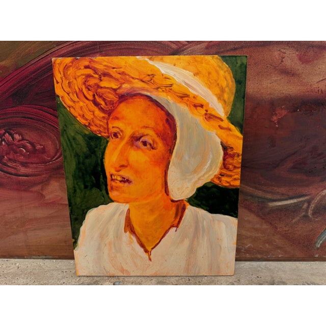 Sigrid Holmwood, Peasant Woman, Tempera & Mixed Media, 2006 For Sale - Image 4 of 8