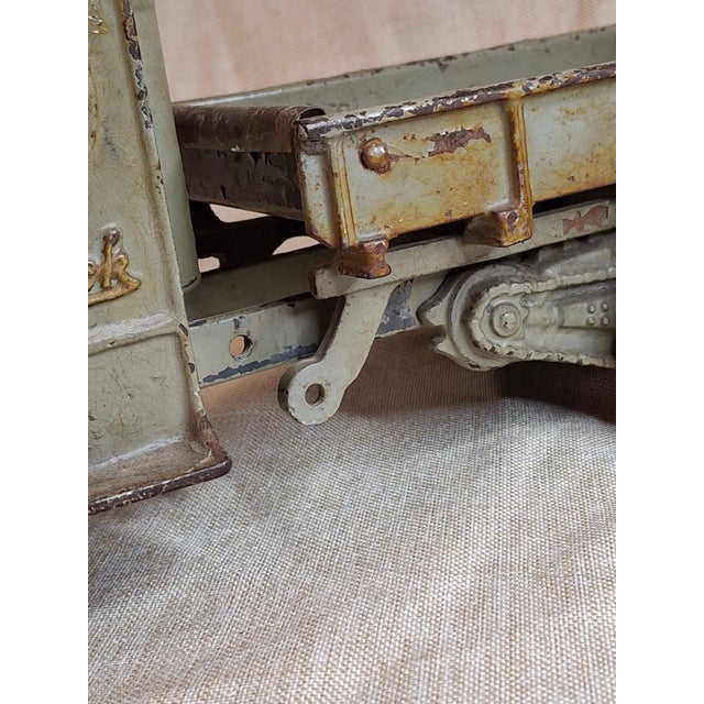 Antique Arcade Cast Iron Mack Ac Dump Truck Large 11.5" Original Paint 1925 For Sale - Image 11 of 18