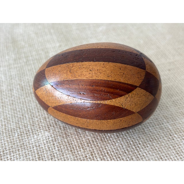 1900 - 1909 Antique Arts & Crafts Intarsia Inlay Turned Wood Darning Eggs, Set of 5 For Sale - Image 5 of 18