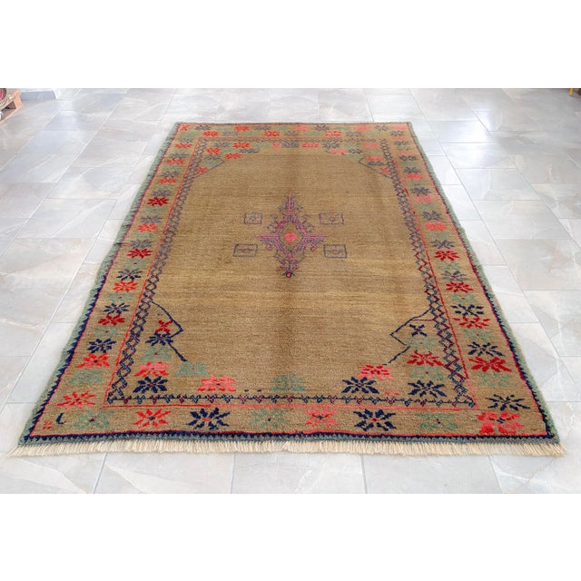 Textile Hand-Knotted Antique Oushak Rug Circa 1900 High Pile Turkish Rug - 5'9" X 8'10" For Sale - Image 7 of 12