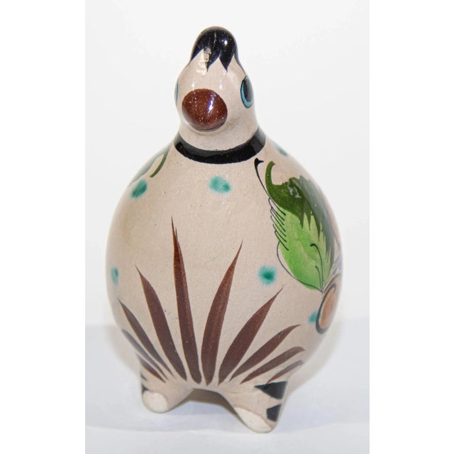 Mexican Vintage Ken Edwards Tonala Pottery Hand Painted Quail Bird For Sale In Palm Springs - Image 6 of 10