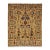 Persian Style Sultani Floral Wool Rug in Golden Beige, Burgundy and Blue, 5'2" X 6'6" For Sale