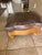 Taupe Western Serpentine Distressed Leather Ottoman by Hickory Furniture For Sale - Image 8 of 12