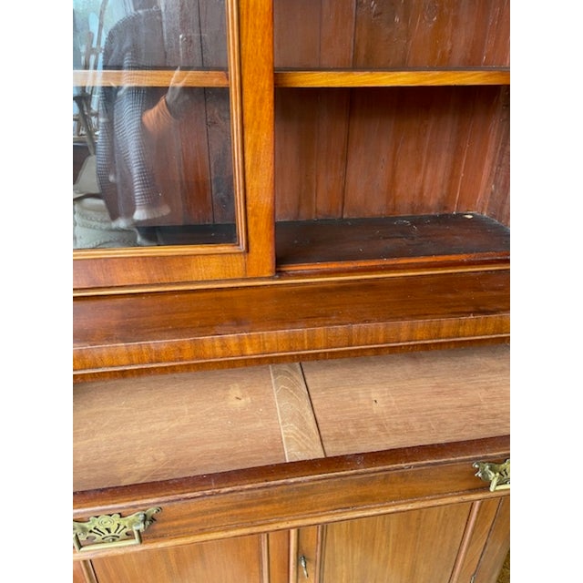 Wood 20th Century Two-Part Cabinet in Mahogany For Sale - Image 7 of 9