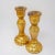 Glass 19th Century Gold Fluted Mercury Glass Candlesticks - Pair For Sale - Image 7 of 9