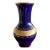 Vintage Cobalt Blue German Porcelain Vase With 22k Gold Embellishments (Circa 1960’s) For Sale