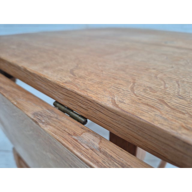 Vintage Danish Foldable Side Table in Oak, 1970s For Sale - Image 14 of 16