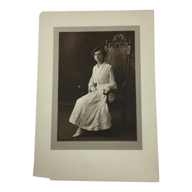 19th Century Antique Portait of a Young Woman For Sale