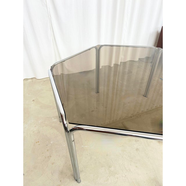 Chrome and Hexagonal Glass Dining Table, 1970s For Sale - Image 14 of 17