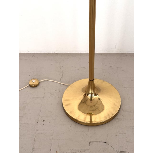 Brass and Glass Globe Floor Lamp from Vereinigte Werkstätten München, 1970s For Sale - Image 14 of 18
