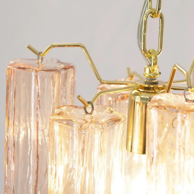 Chandelier in Pink Murano Glass, Italy, 1990s For Sale - Image 12 of 13