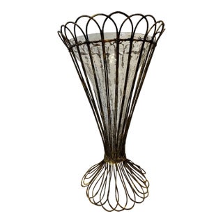 French Inspired Tall Aidan Gray Vase For Sale